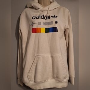 Adidas Off-White Hoodie with Trefoil Logo